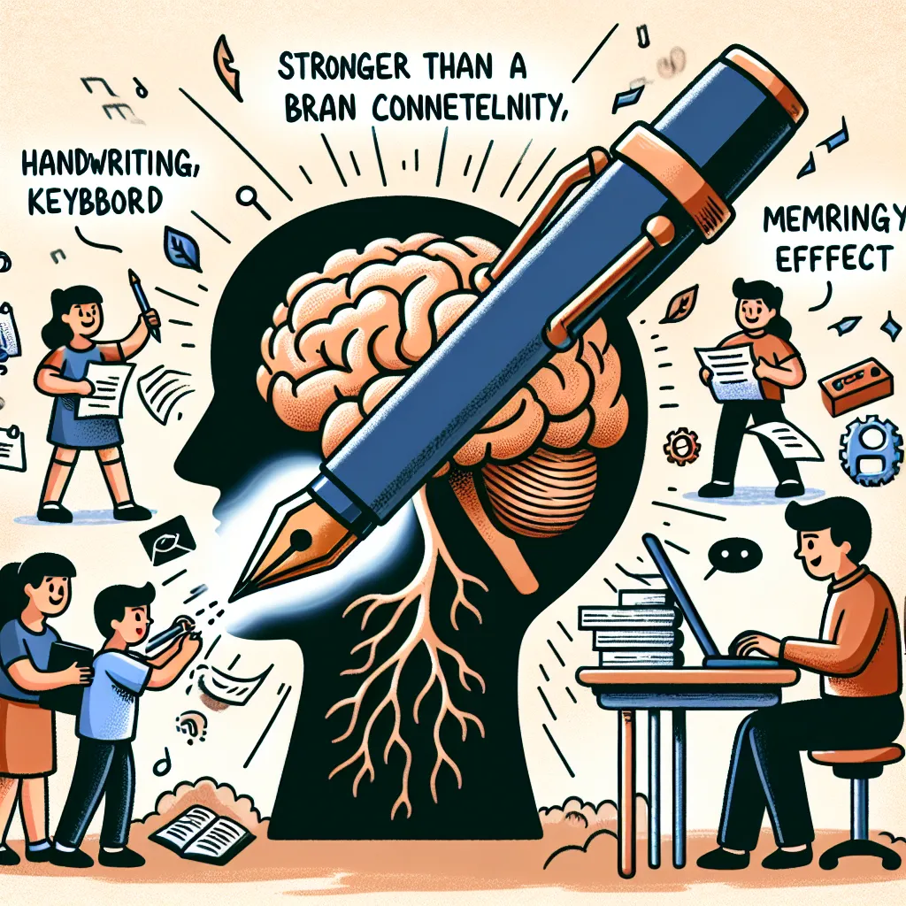 손글씨가 뇌 연결성을 강화하다, 키보드보다 강력한 펜의 힘