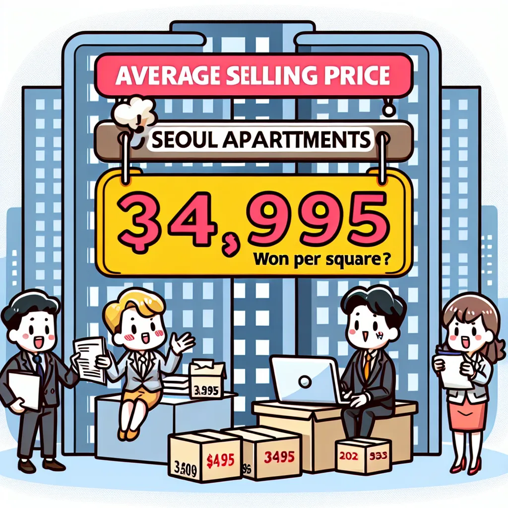 서울 아파트 평균 매매가격, 평당 3,495만 원 기록