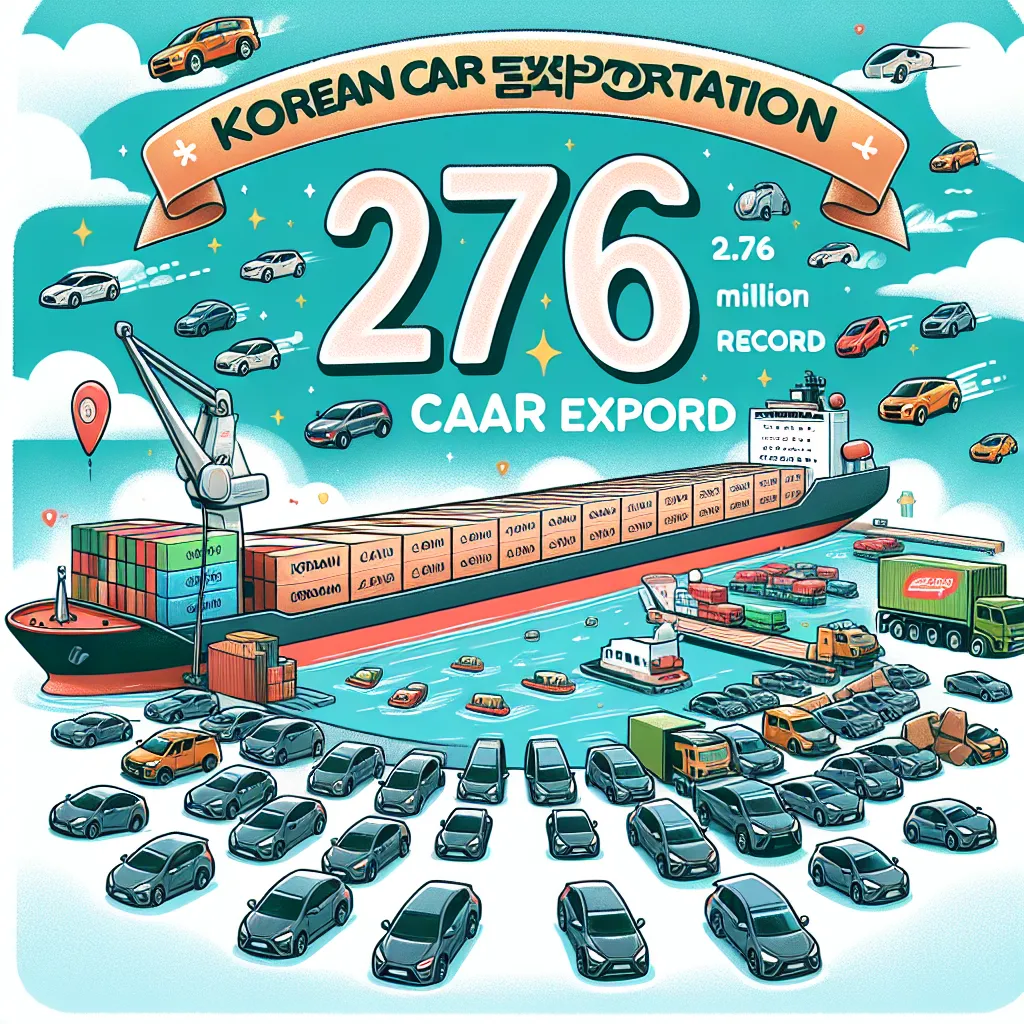 한국 자동차 수출, 8년 만에 최고치 기록…196개국에 276만 대 수출