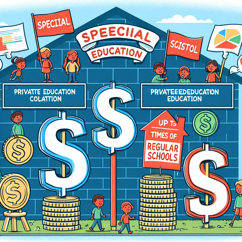 특수 교육 과정 준비 학생들의 사교육 비용, 일반 학교의 최대 6배