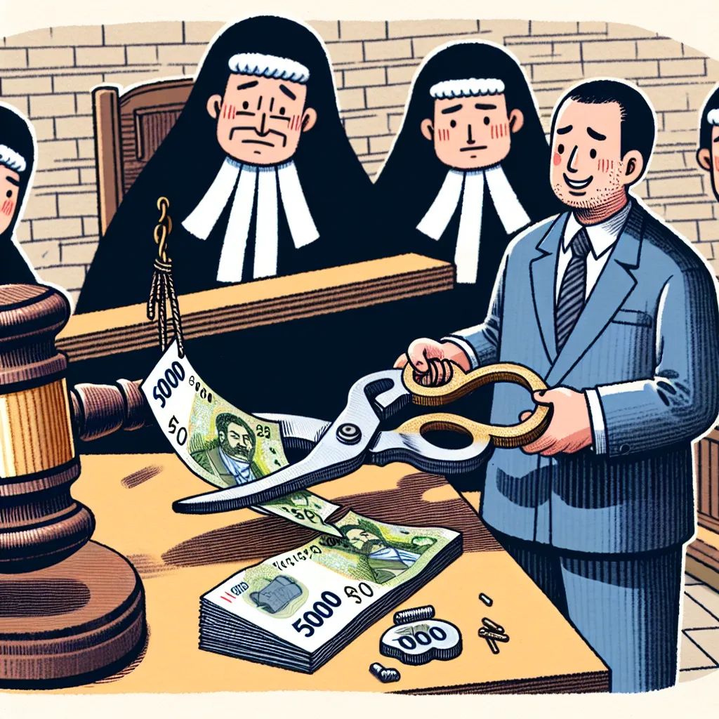 위조 혐의로 추가 3년형 선고, 5만 원권 모서리 절단 사건