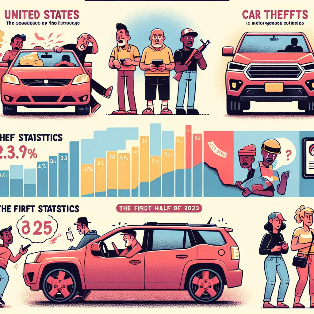 미국 자동차 도난 기승, 2023년 상반기 통계 공개