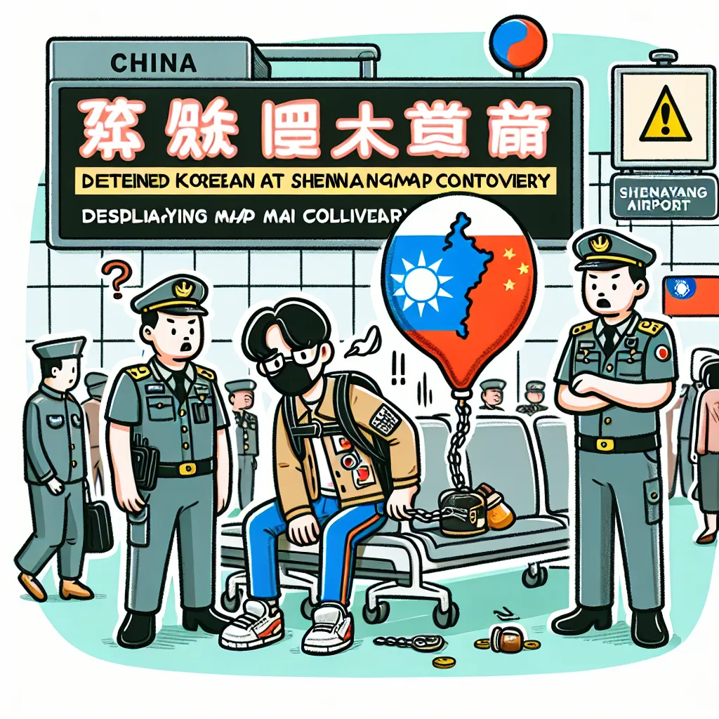 중국 선양공항에서 대만 지도 표기로 억류된 한국인 사건