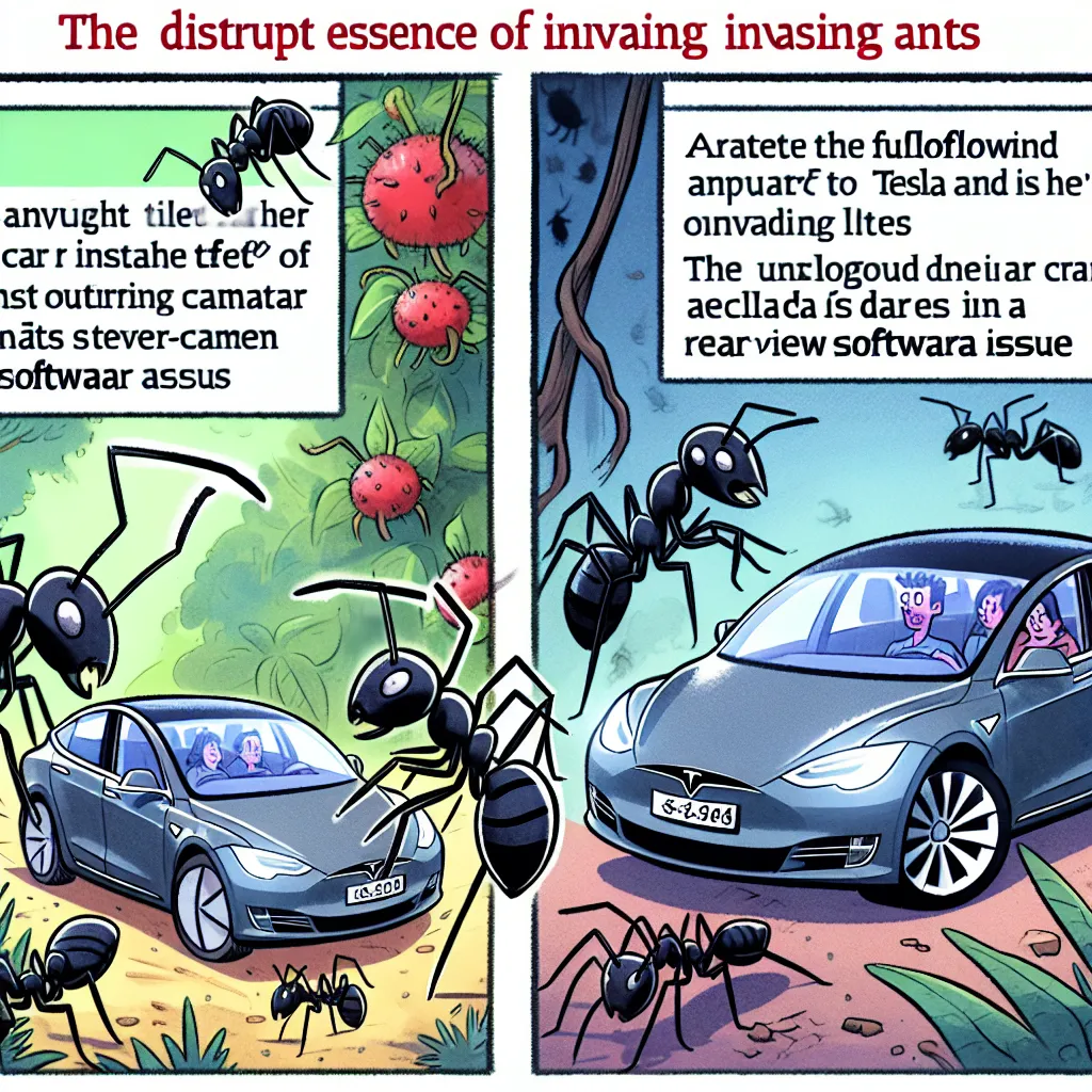 침입 개미의 부정적 영향과 테슬라 리콜 사태의 중첩